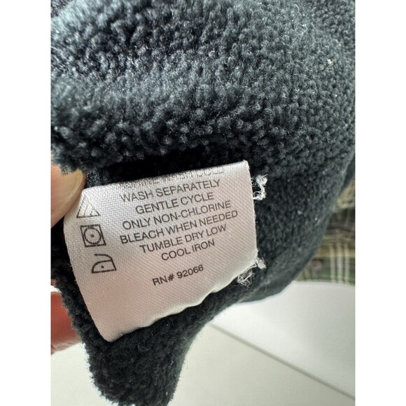 Burrylane Flannel Shirt Jacket Tan Green Fleece Lined Button Down Mens Size XL - Picture 5 of 14